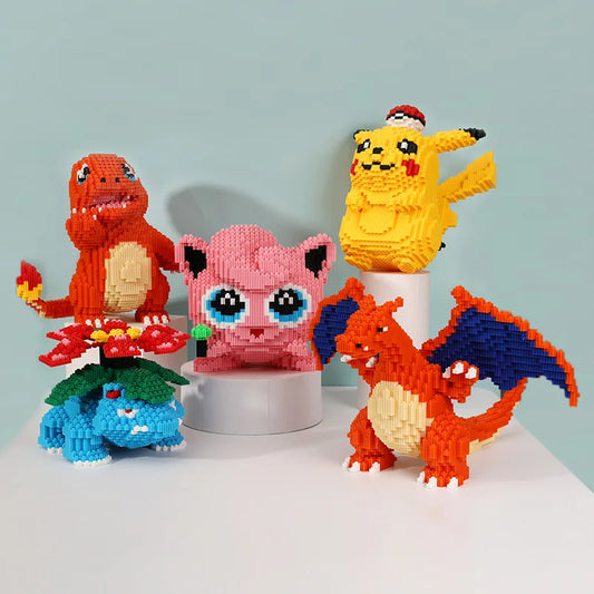 XXL Pokemon Brick Baustein Figuren / Glurak, Pikachu / Lego ähnlich - NerdyGeekStore