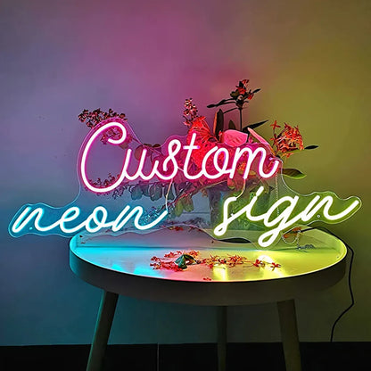 Personalisiertes LED Schild / Logo, Schriftzug, Bild / Custom Sign - NerdyGeekStore