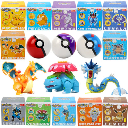 Pokemon Actionfiguren mit Pokeball / viele Varianten zum Sammeln - NerdyGeekStore