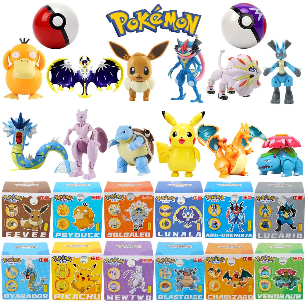 Pokemon Actionfiguren mit Pokeball / viele Varianten zum Sammeln - NerdyGeekStore