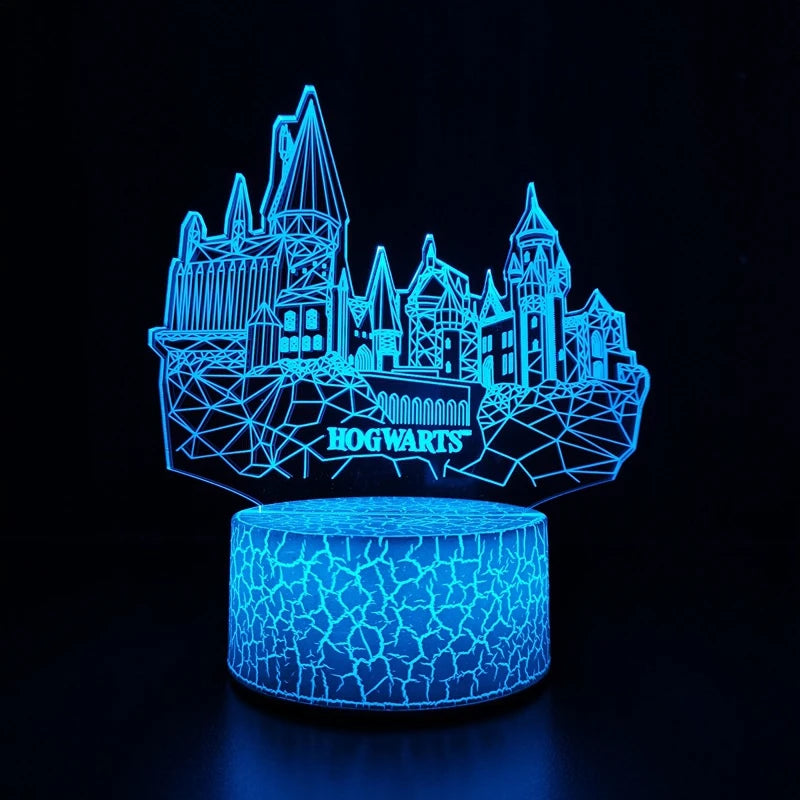 Harry Potter 3D-LED Lampe / Nachtlicht / 16 Farben mit Remote - NerdyGeekStore