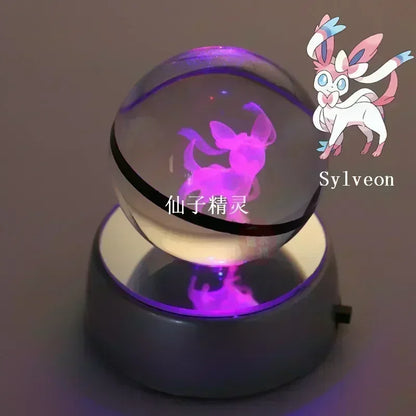 Pokemon Kristall 3D Pokeball / LED Hologramm / Viele Varianten - NerdyGeekStore
