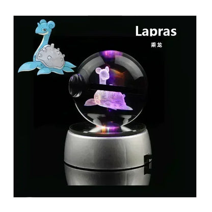 Pokemon Kristall 3D Pokeball / LED Hologramm / Viele Varianten - NerdyGeekStore