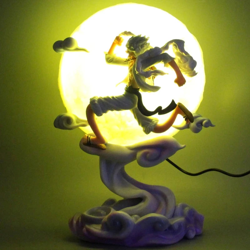 Anime One Piece Ruffy Gear 5 Figur / LED Lampe / 29cm - NerdyGeekStore