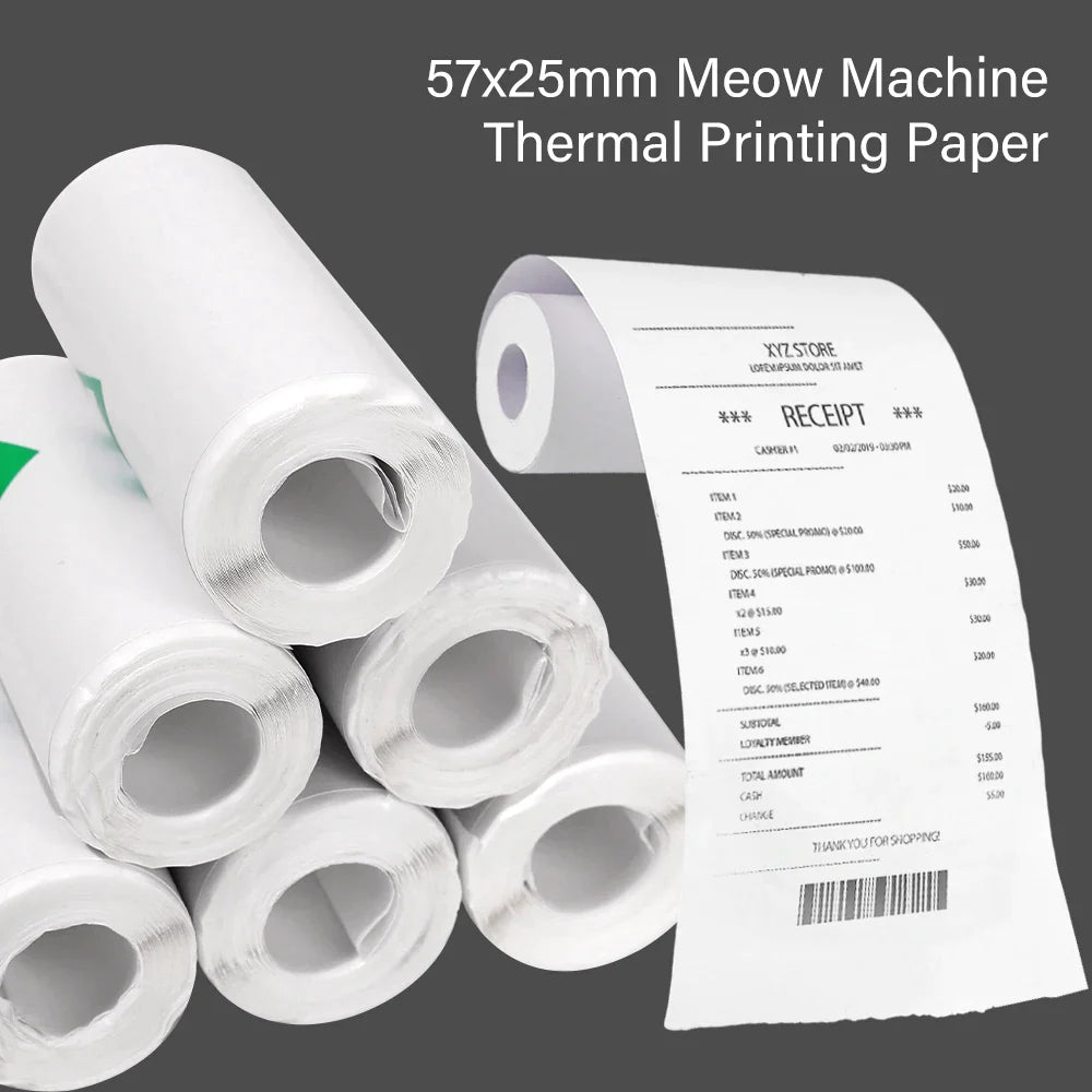 Thermal Drucker Papier / 16 Rollen / 57x25mm - NerdyGeekStore