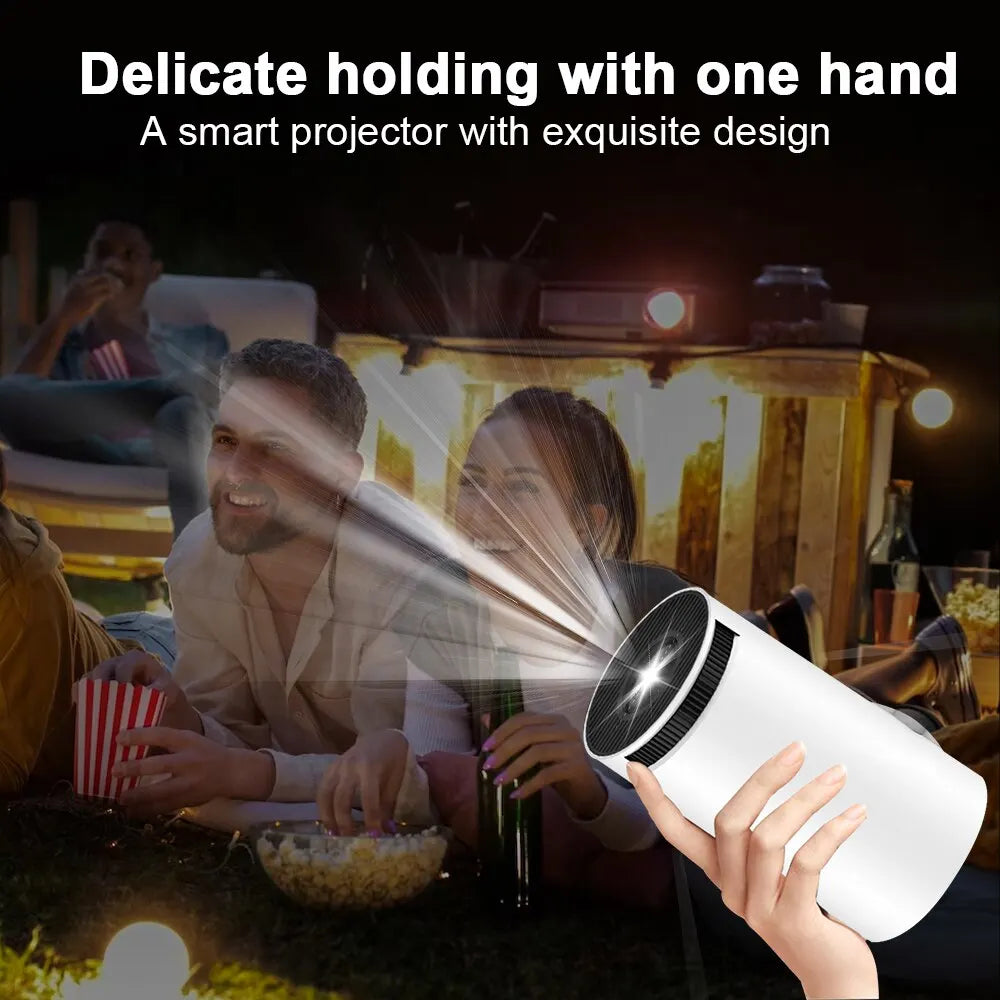 Tragbarer Projektor / 4K Beamer / Android, WiFi6 und Bluetooth 5.0 - NerdyGeekStore