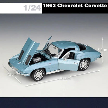 Welly / Chevrolet Corvette 1963 Modellauto Maßstab / 1:24 - NerdyGeekStore