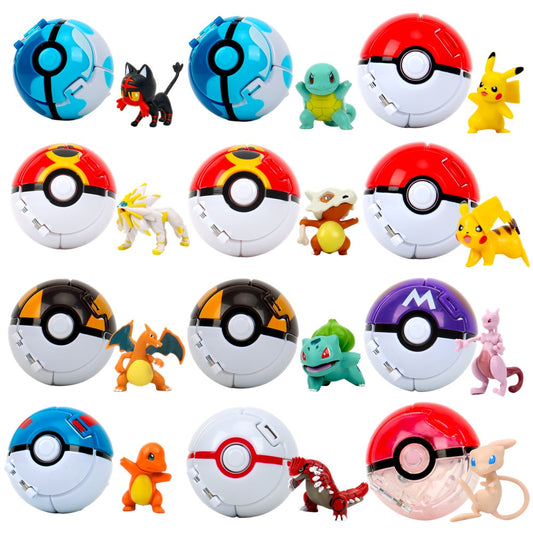 Pokemon Pokeball mit Figur / Throw & Pop / Viele Pokemon zum Sammeln - NerdyGeekStore